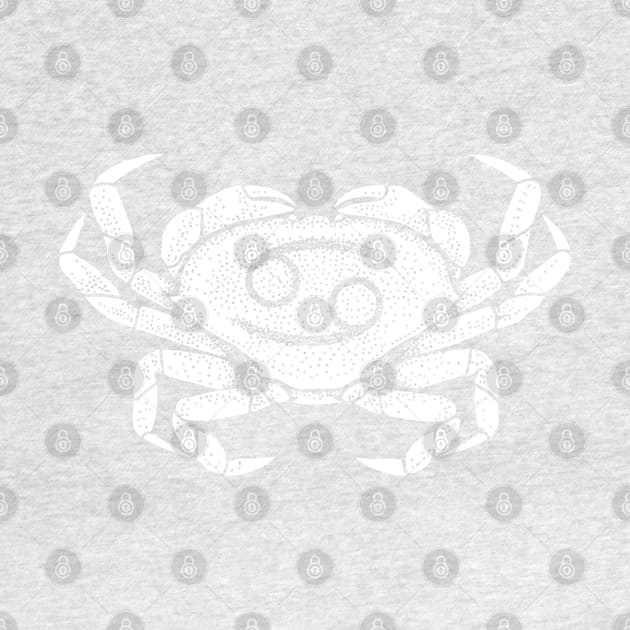Cancer Crab - Zodiac Horoscope White by GAz
